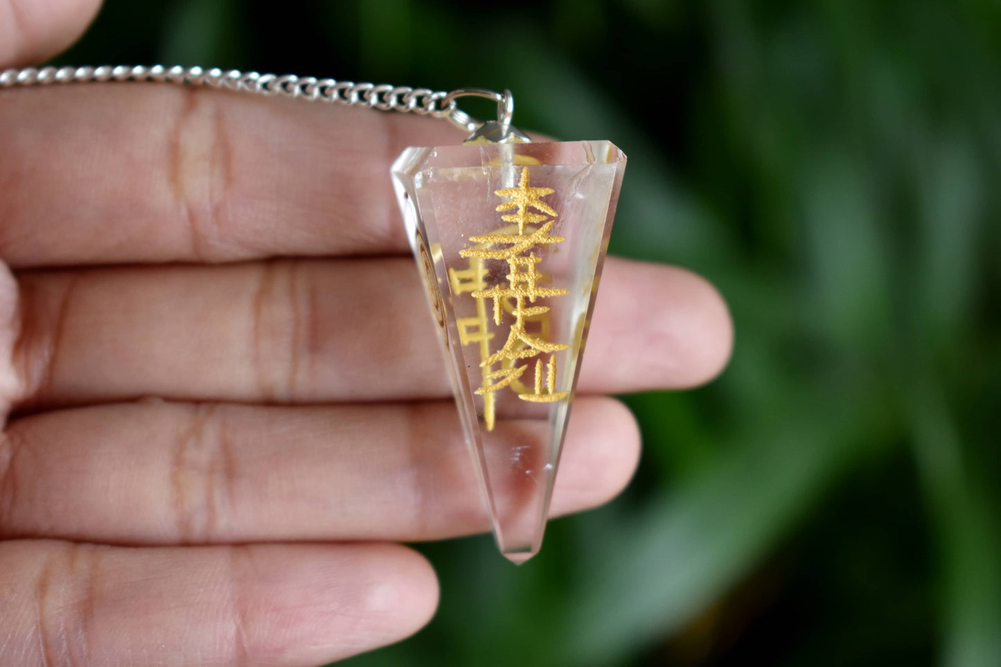 Clear Quartz Reiki Pendulum, Hexagon Crystal Reiki Pendulum