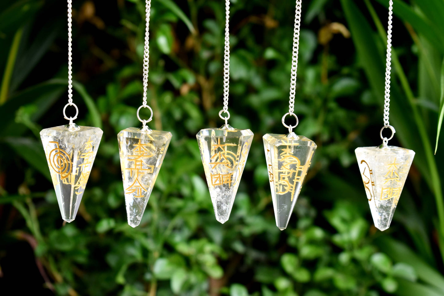 Clear Quartz Reiki Pendulum, Hexagon Crystal Reiki Pendulum