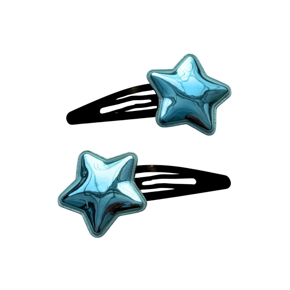 Blue Kawaii Star Hair Clips