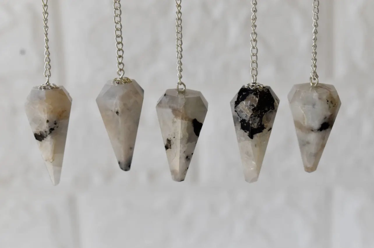 Rainbow Moonstone Pendulum
