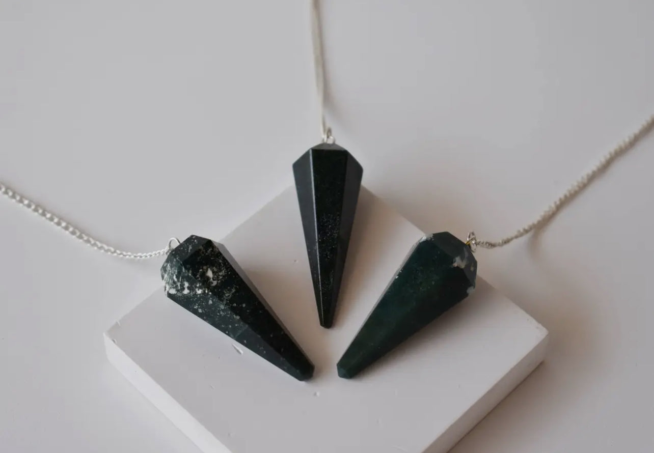 Moss Agate Pendulum