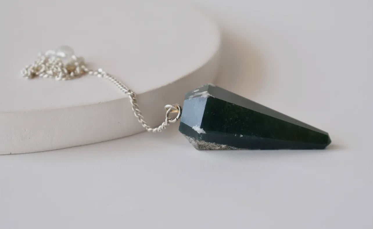 Moss Agate Pendulum