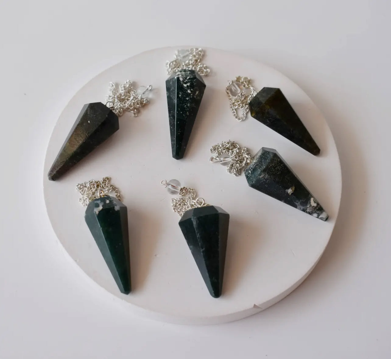 Moss Agate Pendulum