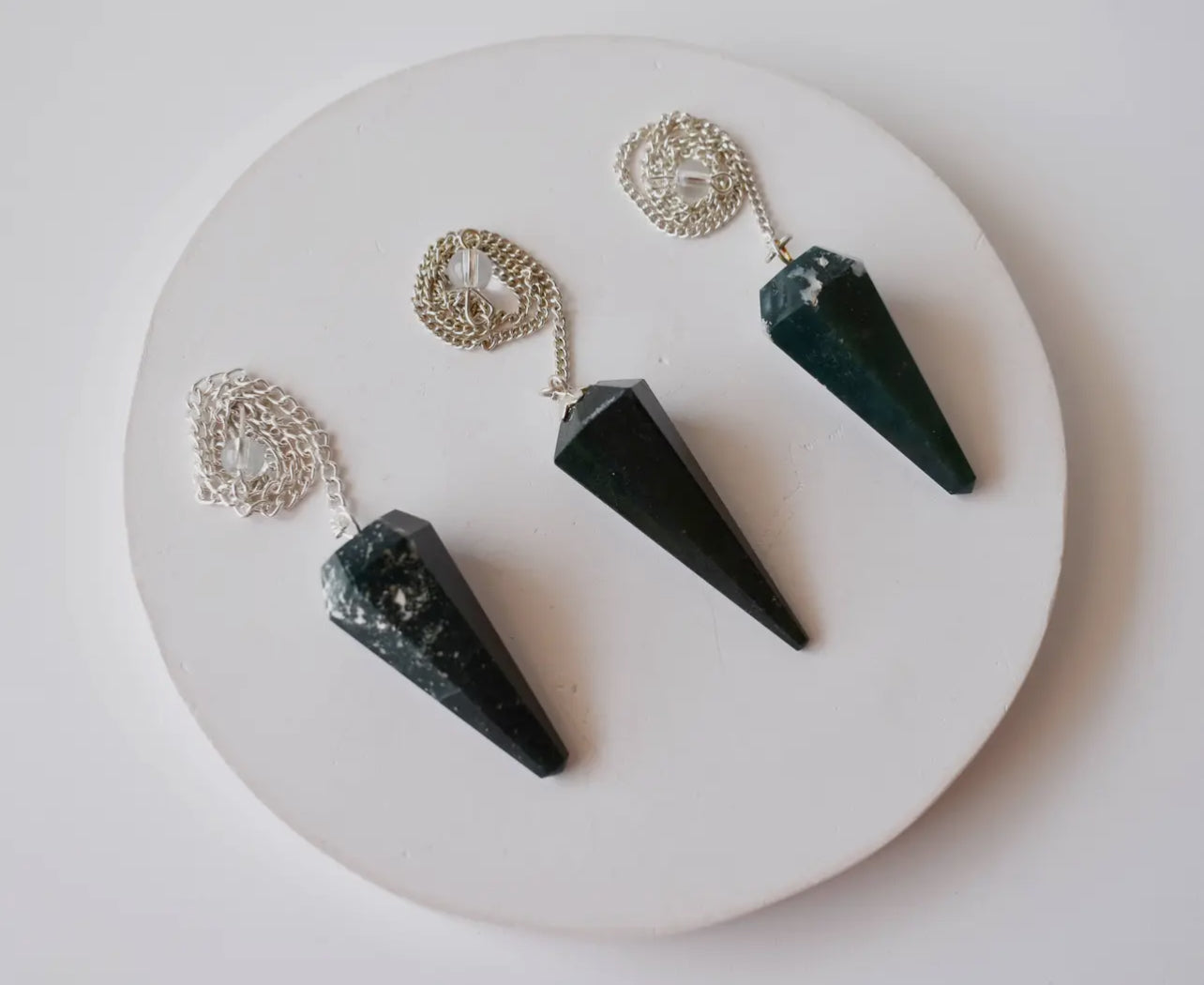 Moss Agate Pendulum
