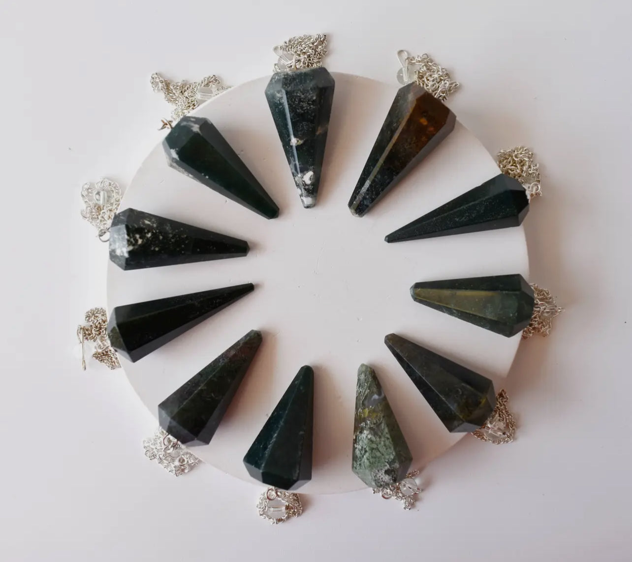 Moss Agate Pendulum