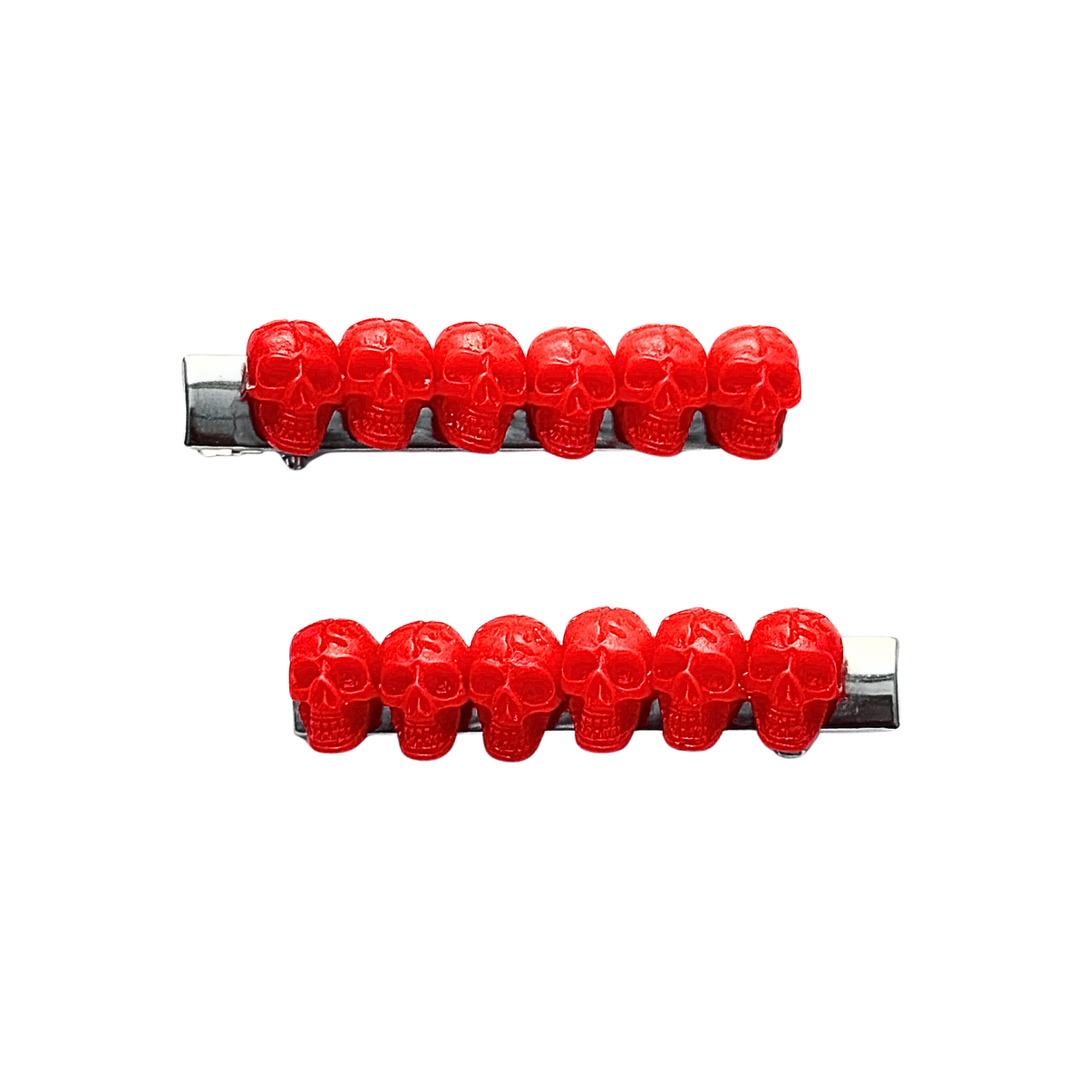 Red Skull Hair Clips
