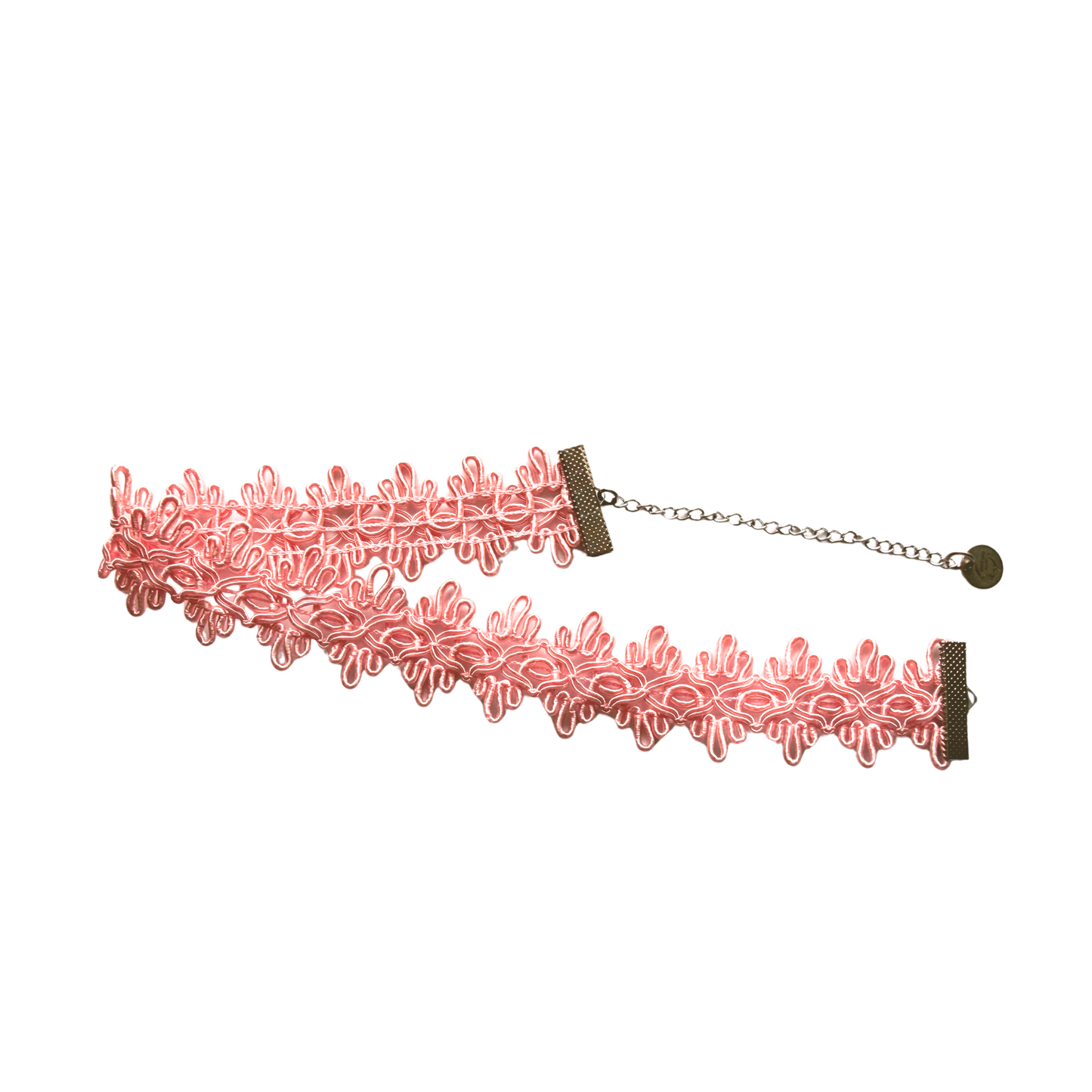 Pink Lace Choker Necklace