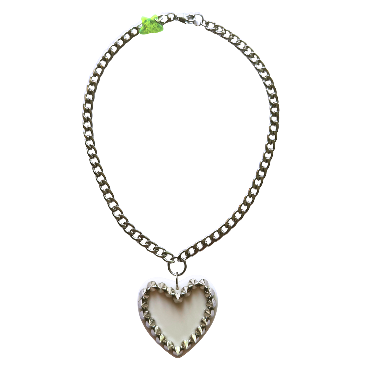 White Heart of Thorns Necklace