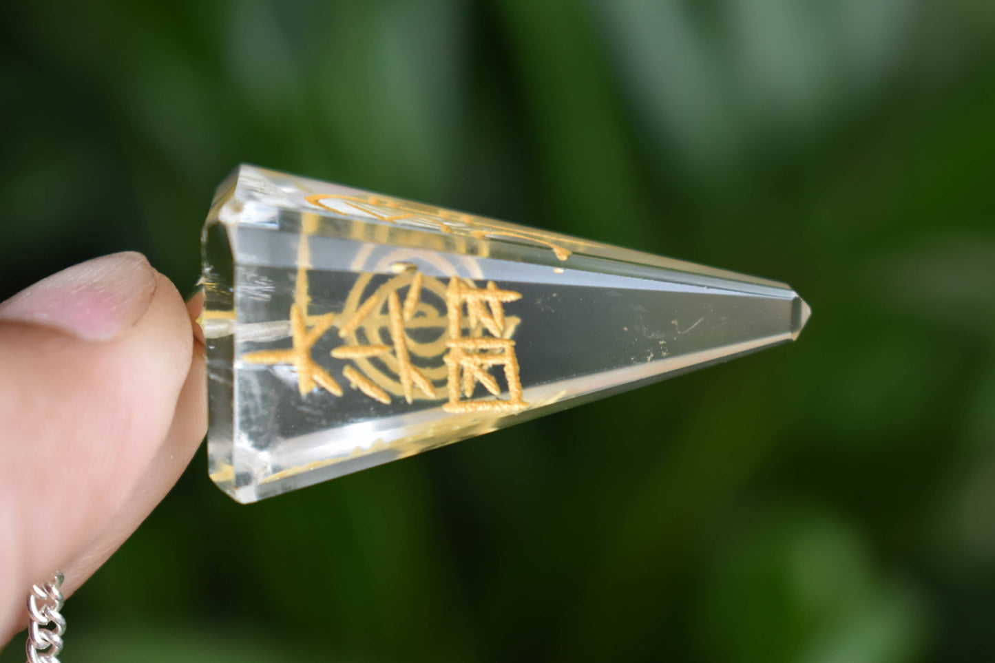 Clear Quartz Reiki Pendulum, Hexagon Crystal Reiki Pendulum