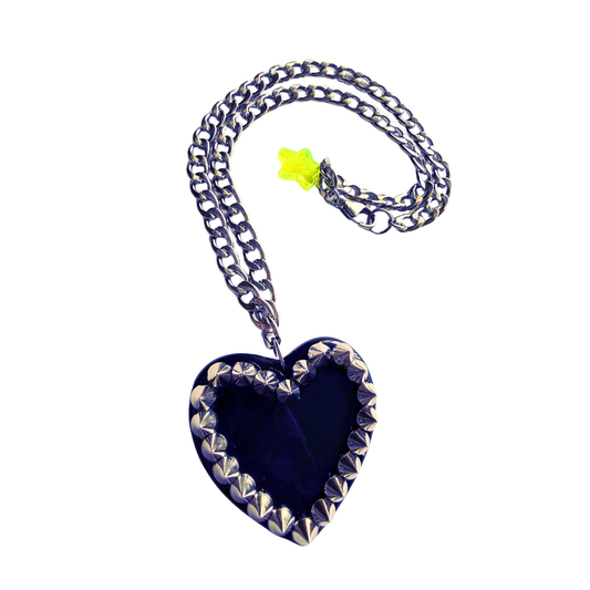 Black Heart of Thorns Necklace