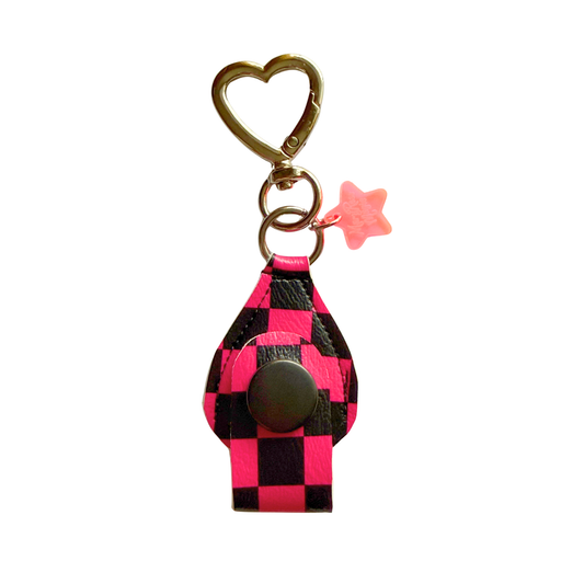 Pink Checkerboard Guitar Pick Holder