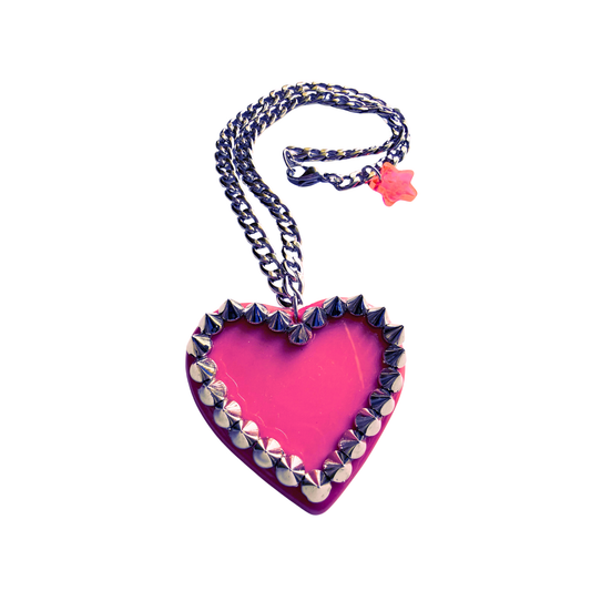 Pink Heart of Thorns Necklace