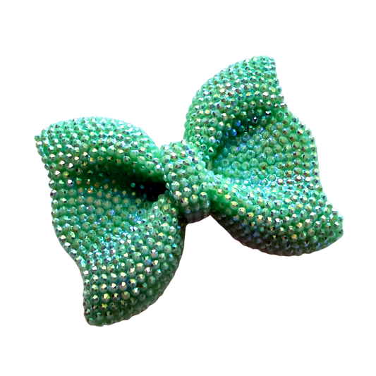 Blue Glitter Party Bow Hair Clip