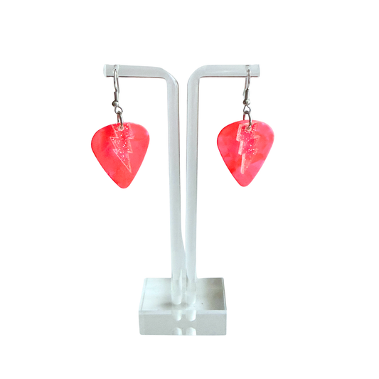 Hot Pink Rock Star Earrings
