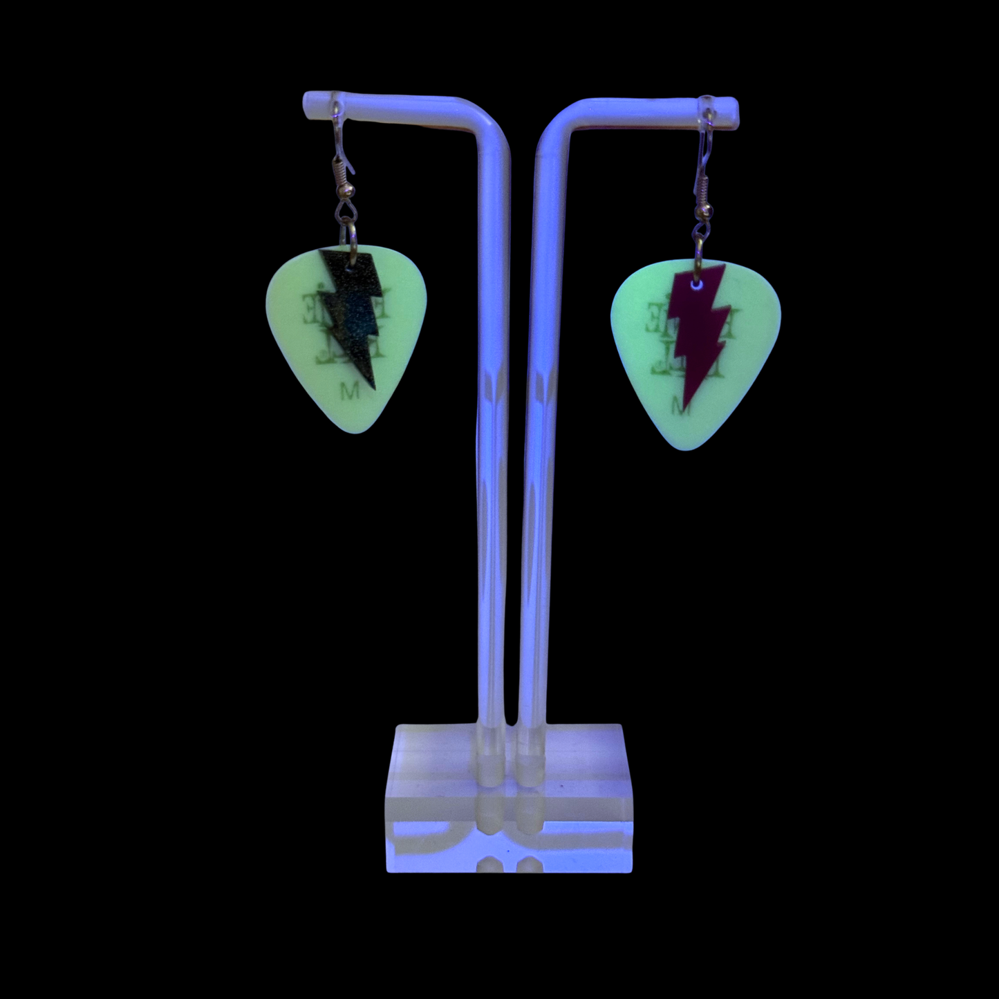 Glow-in-the-Dark Rock Star Earrings