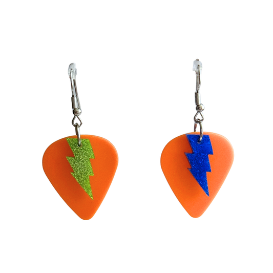Orange Crush Rock Star Earrings