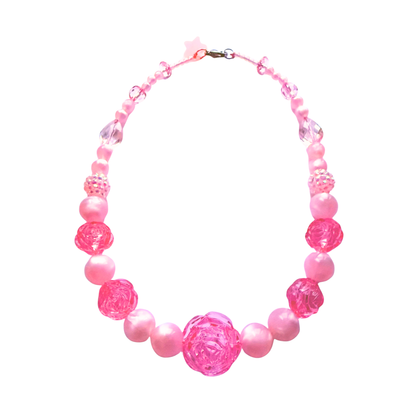 Pink Crystal I Deserve Roses Necklace