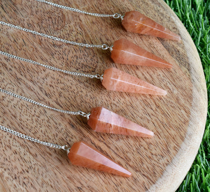 Natural Orange Aventurine Pendulum