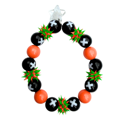 Y2K Orange Punk Spike Bracelet