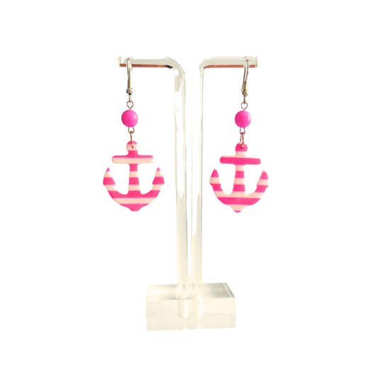 Hot Pink Anchors Away Earrings
