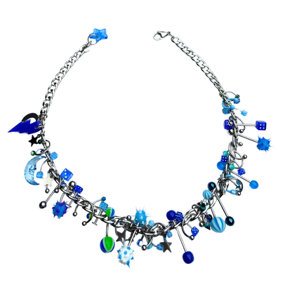 Blue Monday Pierced Necklace