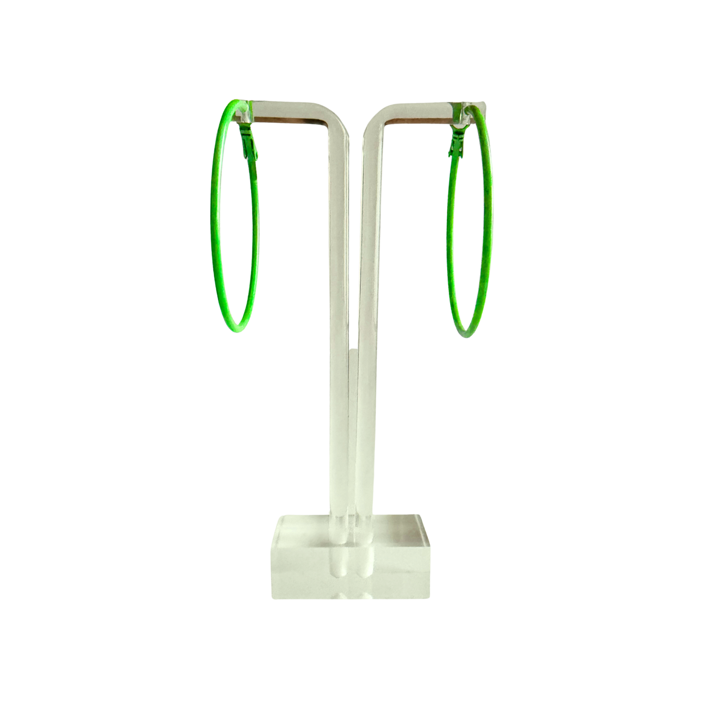 Green GoGo Dancer Hoop Earrings