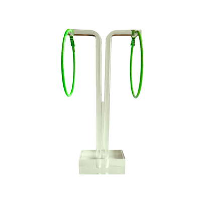 Green GoGo Dancer Hoop Earrings