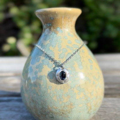 Blue Montana Sapphire Silver Pendant