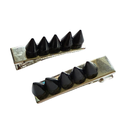 Black Spiked Hair Clips