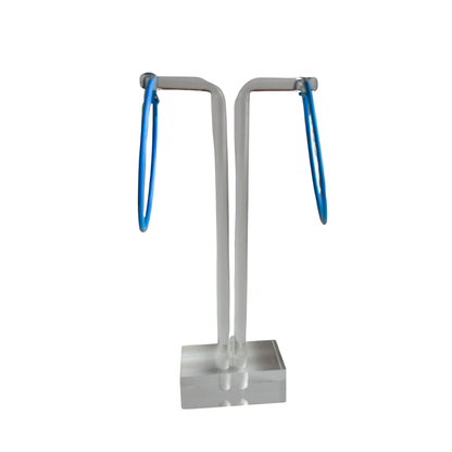Blue GoGo Dancer Hoop Earrings