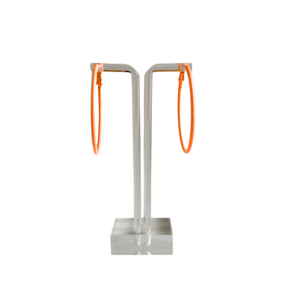 Orange GoGo Dancer Hoop Earrings
