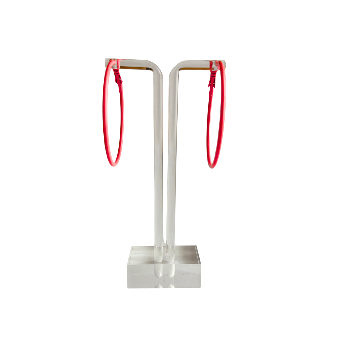 Pink GoGo Dancer Hoop Earrings