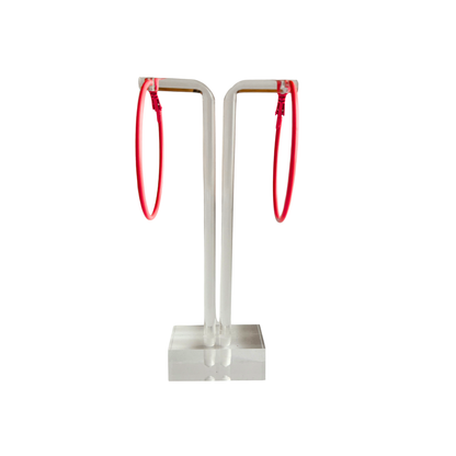 Pink GoGo Dancer Hoop Earrings