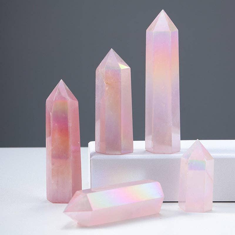 Aura Rose Quartz Crystal Generator Obelisk