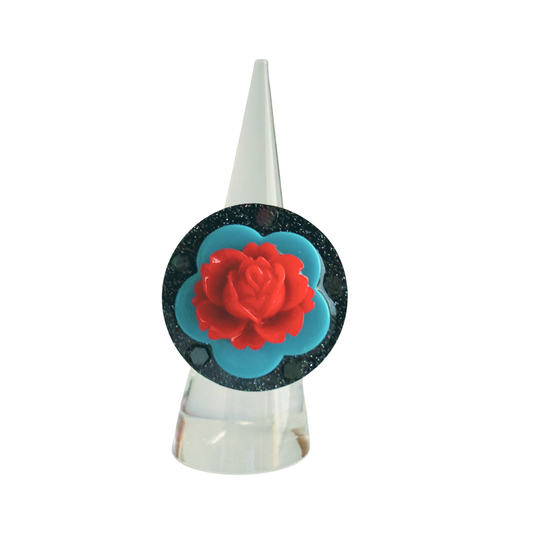Wild Rose Cocktail Ring
