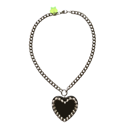 Black Heart of Thorns Necklace