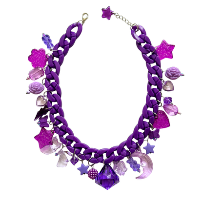 Purple Charm Bomb Necklace