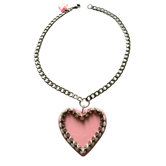 Light Pink Heart of Thorns Necklace