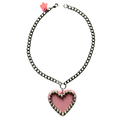 Light Pink Heart of Thorns Necklace