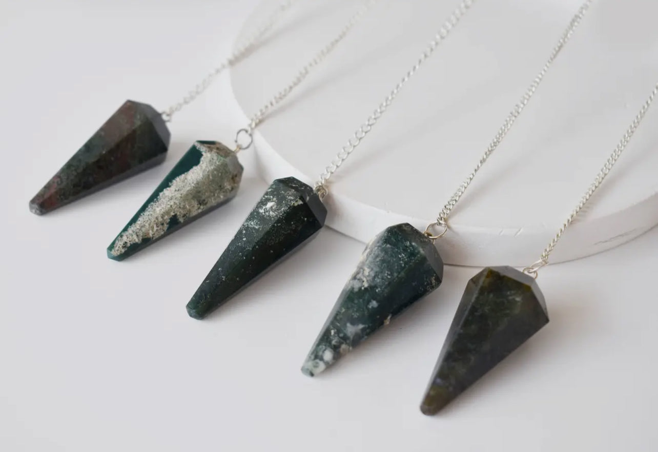 Moss Agate Pendulum