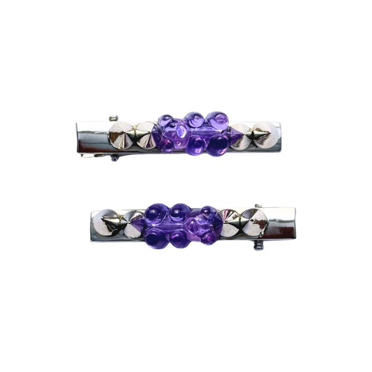 Purple Punk Gummy Bear Hair Clips