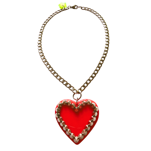 Red Heart of Thorns Necklace