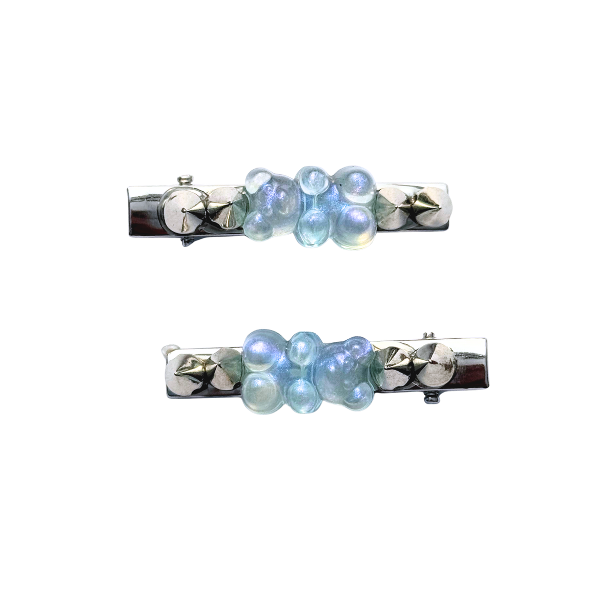 Blue Punk Gummy Bear Hair Clips
