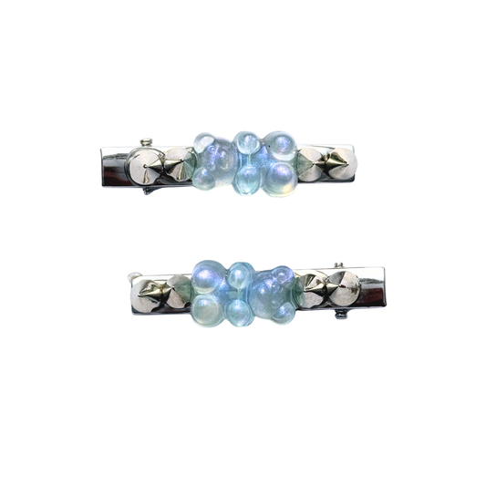 Blue Punk Gummy Bear Hair Clips