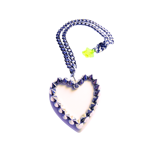White Heart of Thorns Necklace