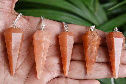 Natural Orange Aventurine Pendulum