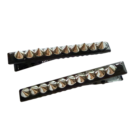 Punk Black Spiked Hair Clips
